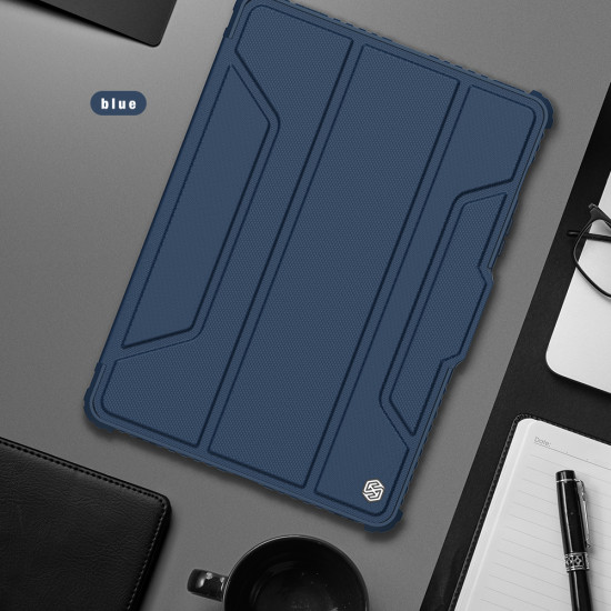 Samsung Tab S8/S8 5G брониран калъф с капак и защита на камерата син Samsung Tab S8/S8 5G брониран калъф с капак и защита на камерата син