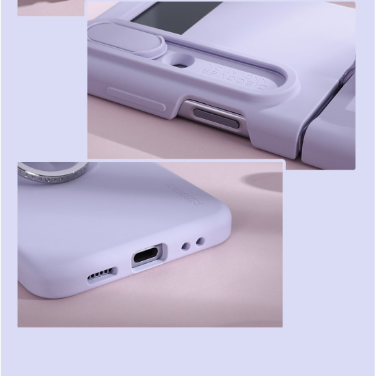 Samsung Galaxy Z Flip 4 5G силиконов калъф със защита на камерата син Samsung Galaxy Z Flip 4 5G силиконов калъф със защита на камерата син