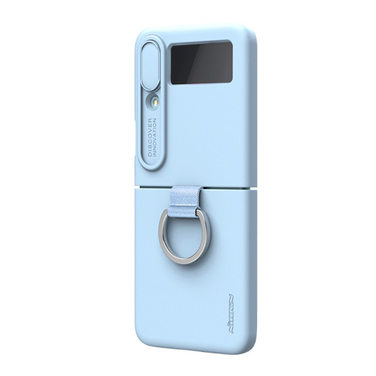 Samsung Galaxy Z Flip 4 5G силиконов калъф със защита на камерата син Samsung Galaxy Z Flip 4 5G силиконов калъф със защита на камерата син