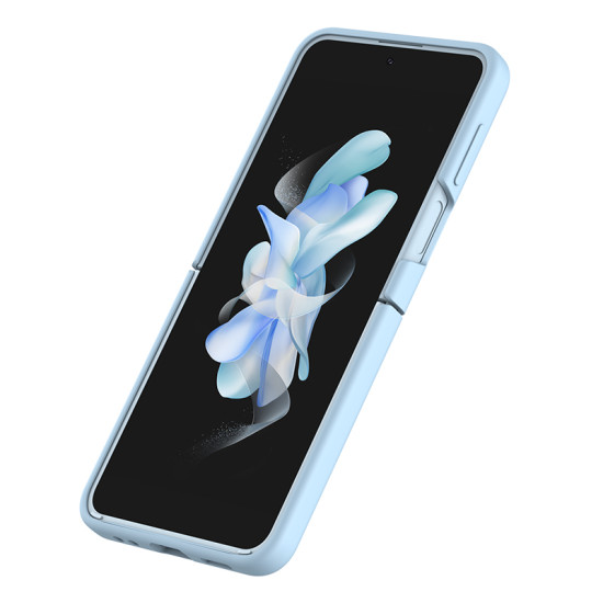 Samsung Galaxy Z Flip 4 5G силиконов калъф със защита на камерата син Samsung Galaxy Z Flip 4 5G силиконов калъф със защита на камерата син