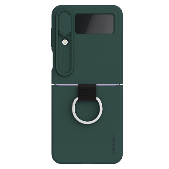 Samsung Galaxy Z Flip 4 5G силиконов калъф със защита на камерата зелен Samsung Galaxy Z Flip 4 5G силиконов калъф със защита на камерата зелен