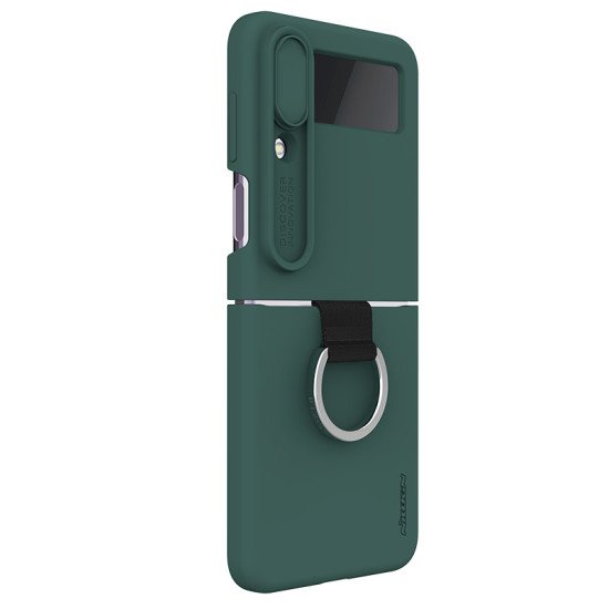 Samsung Galaxy Z Flip 4 5G силиконов калъф със защита на камерата зелен Samsung Galaxy Z Flip 4 5G силиконов калъф със защита на камерата зелен