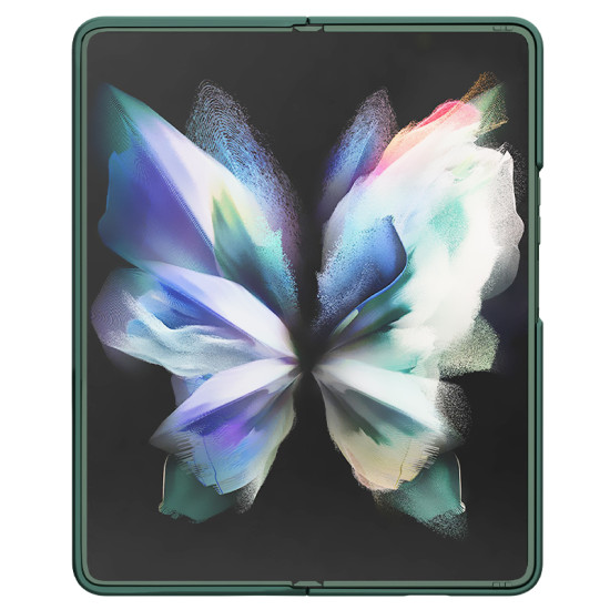 Samsung Galaxy Z Fold 3/W22 5G калъф със защита на камерата тъмно зелен Samsung Galaxy Z Fold 3/W22 5G калъф със защита на камерата тъмно зелен