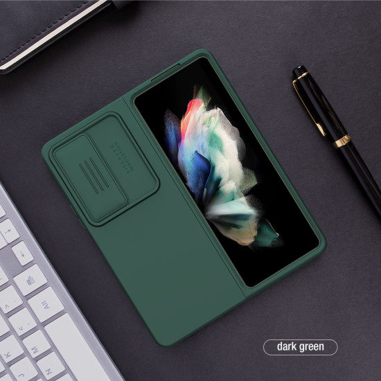 Samsung Galaxy Z Fold 4 5G силиконов калъф със защита на камерата зелен Samsung Galaxy Z Fold 4 5G силиконов калъф със защита на камерата зелен