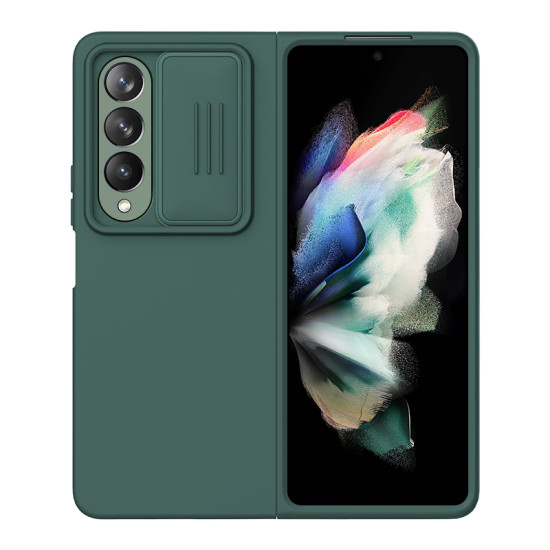 Samsung Galaxy Z Fold 4 5G силиконов калъф със защита на камерата зелен