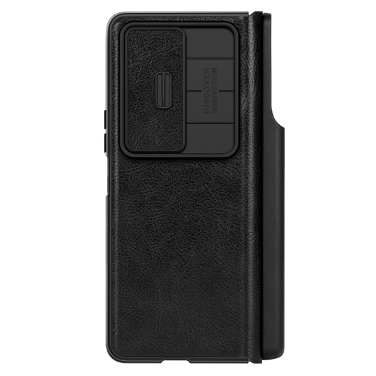 Samsung Galaxy Z Fold 4 5G Кожен калъф Qin черен Samsung Galaxy Z Fold 4 5G Кожен калъф Qin черен