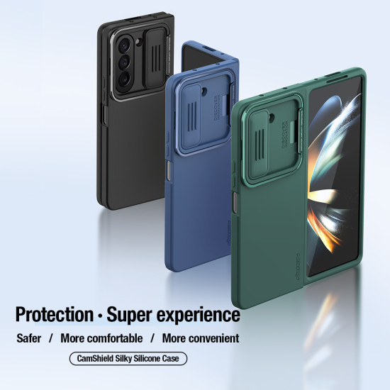 Samsung Galaxy Z Fold 5 5G силиконов калъф със защита на камерата черен Samsung Galaxy Z Fold 5 5G силиконов калъф със защита на камерата черен