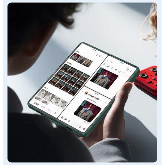Samsung Galaxy Z Fold 5 5G силиконов калъф със защита на камерата черен Samsung Galaxy Z Fold 5 5G силиконов калъф със защита на камерата черен