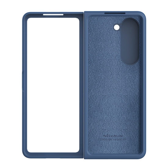 Samsung Galaxy Z Fold 5 5G силиконов калъф със защита на камерата син Samsung Galaxy Z Fold 5 5G силиконов калъф със защита на камерата син