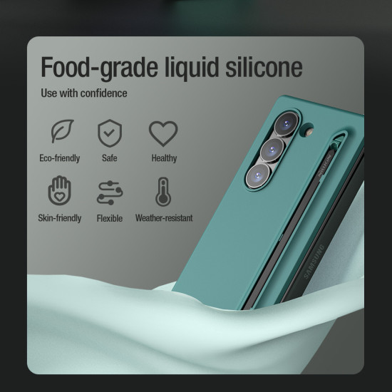 Силиконов калъф Flex Pure Fold Case (S Pen version) за Samsung Galaxy Z Fold 6 5G черен Силиконов калъф Flex Pure Fold Case (S Pen version) за Samsung Galaxy Z Fold 6 5G черен