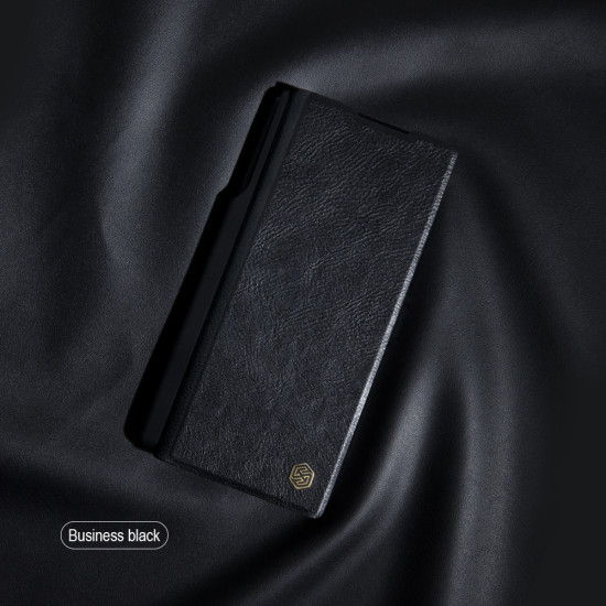 Samsung Z Fold 6 5G Qin Pro leather case Black Samsung Z Fold 6 5G Qin Pro leather case Black