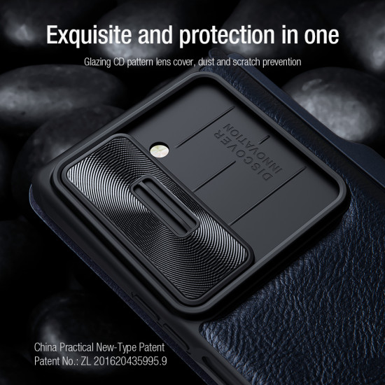 Samsung Z Fold 6 5G Qin Pro leather case Black Samsung Z Fold 6 5G Qin Pro leather case Black