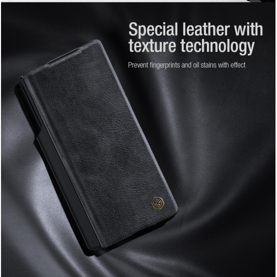 Samsung Z Fold 6 5G Qin Pro leather case Black Samsung Z Fold 6 5G Qin Pro leather case Black
