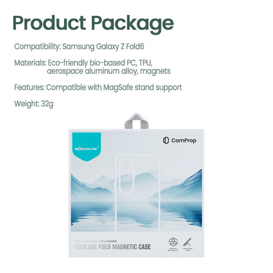 Samsung Z Fold 6 5G Iceblade Fold магнитен прозрачен твърд гръб черен Samsung Z Fold 6 5G Iceblade Fold магнитен прозрачен твърд гръб черен