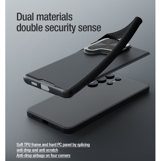 Samsung S24 Plus магнитен твърд гръб със защита на камерата черен Samsung S24 Plus магнитен твърд гръб със защита на камерата черен