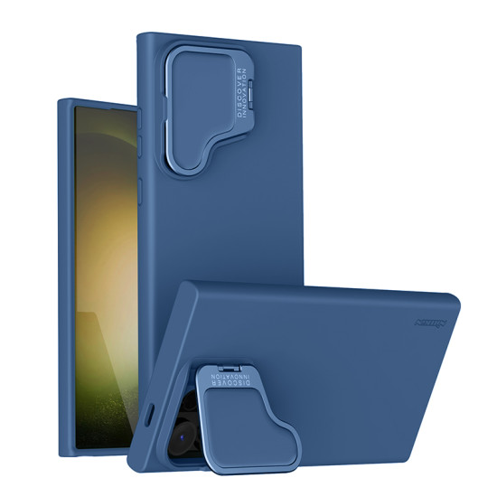 Samsung S24 Ultra силиконов калъф Silky Prop със защита на камерата син Samsung S24 Ultra силиконов калъф Silky Prop със защита на камерата син