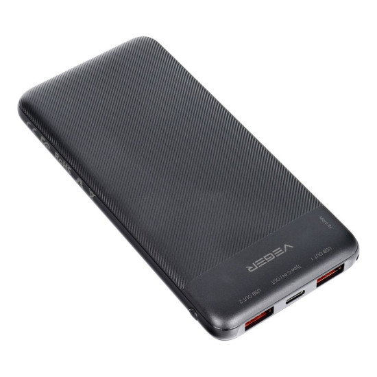 Външна батерия VEGER 10000 mAh PD QC3.0 2A 20W A11S (W1133S) Външна батерия VEGER 10000 mAh PD QC3.0 2A 20W A11S (W1133S)
