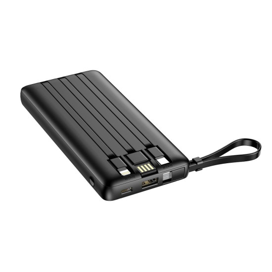 Външна батерия VEGER 10000 mAh с вградени кабели Micro USB / Type C / Lightning C10 (W1116) Външна батерия VEGER 10000 mAh с вградени кабели Micro USB / Type C / Lightning C10 (W1116)