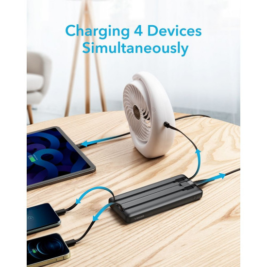 Външна батерия VEGER 10000 mAh с вградени кабели Micro USB / Type C / Lightning C10 (W1116) Външна батерия VEGER 10000 mAh с вградени кабели Micro USB / Type C / Lightning C10 (W1116)