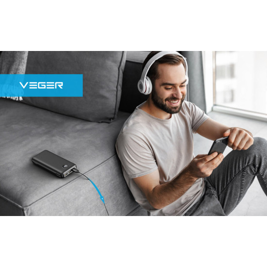 Външна батерия VEGER 30000 mAh PD QC3.0 3A 20W L30 (W3008PD) Външна батерия VEGER 30000 mAh PD QC3.0 3A 20W L30 (W3008PD)