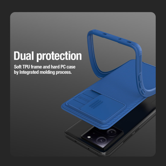 Xiaomi 13T / 13T Pro твърд гръб със защита на камерата Nillkin син Xiaomi 13T / 13T Pro твърд гръб със защита на камерата Nillkin син