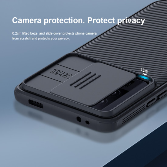Poco F5 Pro 5G твърд гръб със защита на камерата Nillkin черен Poco F5 Pro 5G твърд гръб със защита на камерата Nillkin черен
