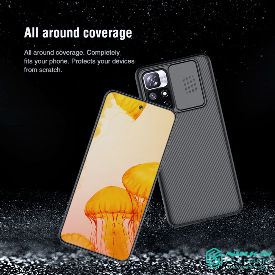 Redmi Note 11 5G / POCO M4 PRO 5G твърд гръб със защита на камерата Nillkin син Redmi Note 11 5G / POCO M4 PRO 5G твърд гръб със защита на камерата Nillkin син