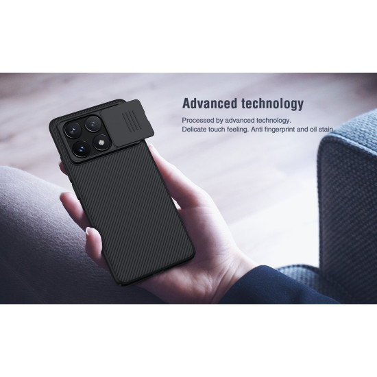 POCO X6 PRO 5G твърд гръб със защита на камерата Nillkin черен POCO X6 PRO 5G твърд гръб със защита на камерата Nillkin черен