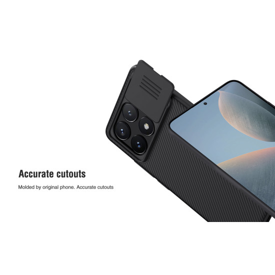 POCO X6 PRO 5G твърд гръб със защита на камерата Nillkin черен POCO X6 PRO 5G твърд гръб със защита на камерата Nillkin черен