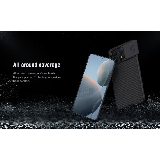 POCO X6 PRO 5G твърд гръб със защита на камерата Nillkin черен POCO X6 PRO 5G твърд гръб със защита на камерата Nillkin черен