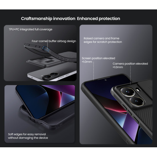 POCO X7 Pro 5G твърд гръб със защита на камерата Nillkin син POCO X7 Pro 5G твърд гръб със защита на камерата Nillkin син