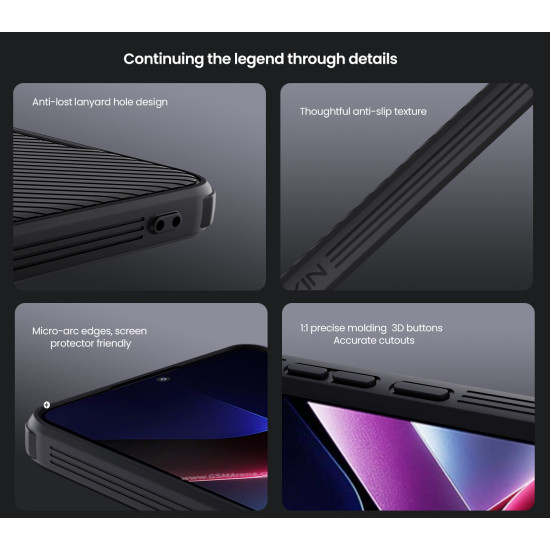 POCO X7 Pro 5G твърд гръб със защита на камерата Nillkin син POCO X7 Pro 5G твърд гръб със защита на камерата Nillkin син