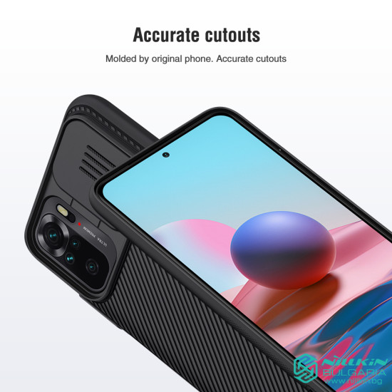 Redmi Note 10 5G / POCO M3 PRO 5G твърд гръб със защита на камерата Nillkin черен Redmi Note 10 5G / POCO M3 PRO 5G твърд гръб със защита на камерата Nillkin черен