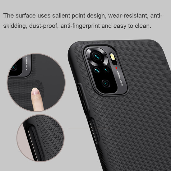 Redmi Note 10 калъф твърд гръб Nillkin черен Redmi Note 10 калъф твърд гръб Nillkin черен