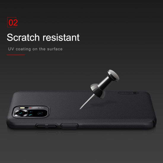 Redmi Note 10 калъф твърд гръб Nillkin черен Redmi Note 10 калъф твърд гръб Nillkin черен