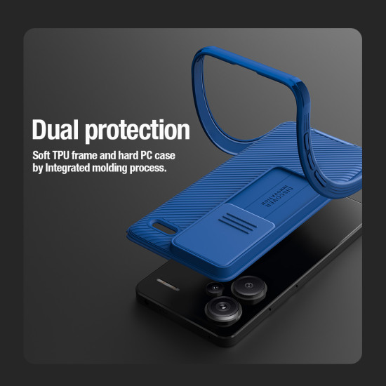 Redmi Note 13 Pro+ 5G твърд гръб със защита на камерата Nillkin черен Redmi Note 13 Pro+ 5G твърд гръб със защита на камерата Nillkin черен