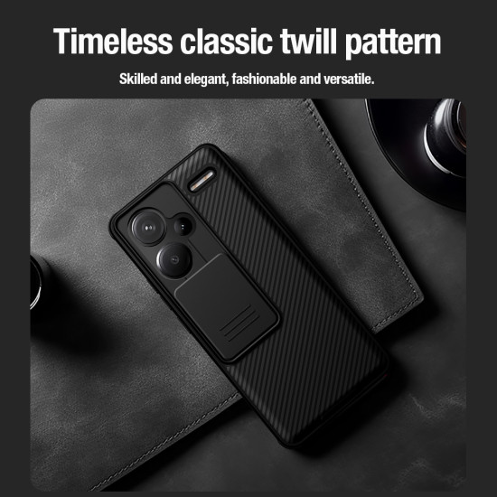 Redmi Note 13 Pro+ 5G твърд гръб със защита на камерата Nillkin черен Redmi Note 13 Pro+ 5G твърд гръб със защита на камерата Nillkin черен