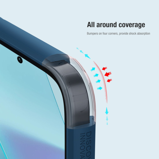 Redmi Note 13 Pro 5G калъф твърд гръб Nillkin син Redmi Note 13 Pro 5G калъф твърд гръб Nillkin син