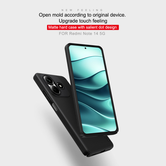 Redmi Note 14 5G калъф твърд гръб Nillkin черен Redmi Note 14 5G калъф твърд гръб Nillkin черен