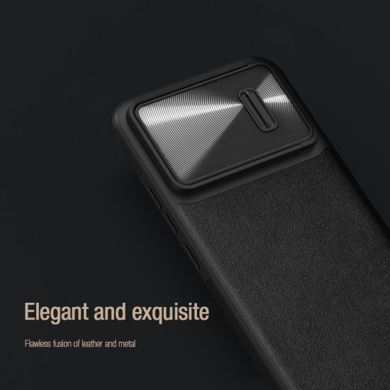 Xiaomi 13 кожен калъф със защита на камерата Nillkin черен Xiaomi 13 кожен калъф със защита на камерата Nillkin черен
