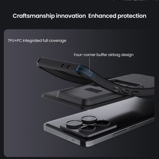 Xiaomi 14T Pro твърд гръб със защита на камерата Nillkin черен Xiaomi 14T Pro твърд гръб със защита на камерата Nillkin черен