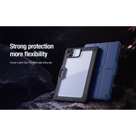 Xiaomi Pad 7 / 7 Pro брониран калъф с капак и защита на камерата син Xiaomi Pad 7 / 7 Pro брониран калъф с капак и защита на камерата син
