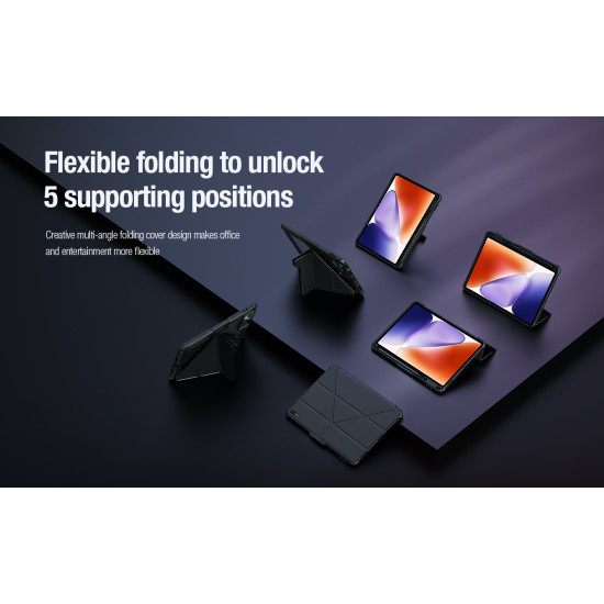 Xiaomi Pad 7 / 7 Pro брониран калъф с капак и защита на камерата син Xiaomi Pad 7 / 7 Pro брониран калъф с капак и защита на камерата син