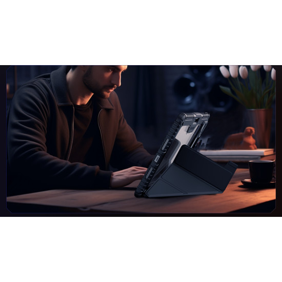 Xiaomi Pad 7 / 7 Pro брониран калъф с капак и защита на камерата син Xiaomi Pad 7 / 7 Pro брониран калъф с капак и защита на камерата син