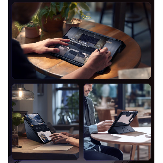 Xiaomi Pad 7 / 7 Pro брониран калъф с капак и защита на камерата син Xiaomi Pad 7 / 7 Pro брониран калъф с капак и защита на камерата син