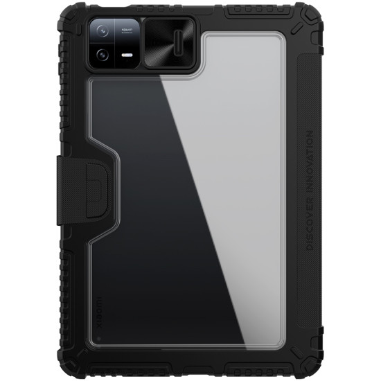 Mi Pad 6 / 6 Pro брониран калъф с капак и защита на камерата черен Mi Pad 6 / 6 Pro брониран калъф с капак и защита на камерата черен