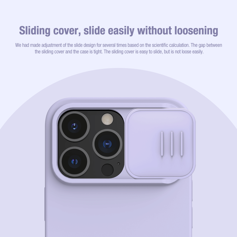 iPhone 14 Pro магнитен силиконов калъф със защита на камерата виолетов